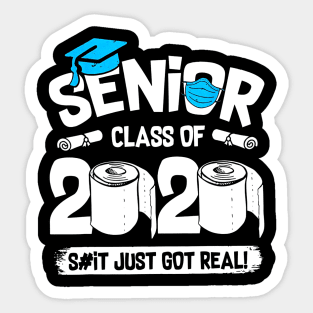 Senior Class of 2020 Graduation Getting Real Toilet Paper T-Shirt Sticker